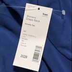 Covington  womens 2X 20/22W drape neck blue blouse workwear church casual NWT Photo 7