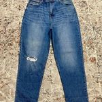 Loft  high rise boyfriend baggy mom jeans size 12/31 distressed Photo 0