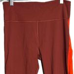 Athleta Pants Women Medium Ultimate 7/8 Tight Rust Orange Bright Mesh Athleisure Photo 2