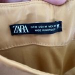 ZARA  Tan Mustard Faux Leather Cocktail Dress size M Photo 9