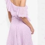 Bardot  Lace Trim Polka Dot Senorita Dress Lilac Midi Size 6 / Small Photo 0