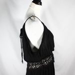 No Boundaries NWT Black Maxi Dress with Crochet Detailing - Summer Goth Style - Size XL Photo 7