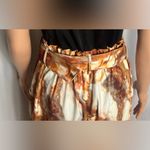 A.Peach  Belted Orange Marbled Pants High Waisted NWT Size L Photo 7