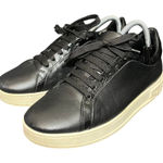 Versace  Womens Low Leather Trainer Sneaker Black Shoes Size 41 US 11‎ Photo 0