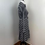 Untuckit Willow Black White Striped Mini Cotton Blend Shirtdress Size 2 Photo 6