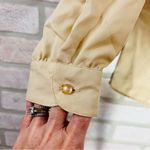 Levi's Vintage 1980’s Levi Strauss & Co Button Front Long Sleeve Beige Blouse Size 12 Photo 5