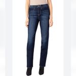Liverpool  Jeans High Rise Straight Jeans Size 12 Preppy Dark Wash Castle Minimal Photo 7