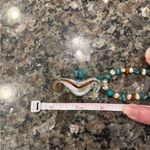 Seahorse Pendant Beaded Necklace Genuine Turquoise Freshwater Pearls Coral Blue Photo 3