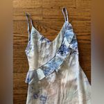 White Fox Boutique NWT White Fox End of Road Maxi Dress S Blue Frill Ruffle Edge Wedding Guest Photo 4