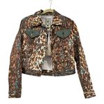 One Teaspoon  Voodoo Johnny leopard print Jean Jacket Casual Style Size 8 AU/4 US Photo 0