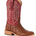 Corral  Brown/Red Cowboy Leather Pull on Boots(Size 8.5) Photo 0