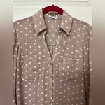 EXPRESS  Mauve and White Polka Dot Button-Down Shirt Sz S Photo 1