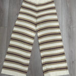 Free People . Striped Woman’s Bottoms in Cream and Brown 🤎🤍 Photo 0