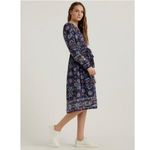 Lucky Brand Cottagecore Floral Long Sleeve Tie Waist Purple Pink Dress XS Photo 1