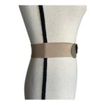 Vintage 80s Elasticized Taupe Fashion Waist Belt Size S Brown Photo 2