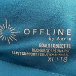 Aerie OFFLINE By Goals Strappy Sports Bra Light Support Padded Athletic Blue XL Photo 3