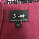 Bardot Jolie Floral V Neck Cuff Sleeve Sheer Lattice Ruffle Midi Dress Small 6 Photo 9