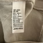 James Perse Pants Women Sz 3 (34” Waist) Beige Straight Leg Garment Dyed Linen Photo 6