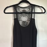 J. Valdi Luxe Jersey Crochet Racerback Swim Coverup Dress Size S Black Photo 6