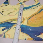 Nike  Yellow and Blue Crop Sports Bra Photo 5