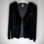Vintage Crimson by‎ Lawrence Kurtz Velvet Jacket Black Size L Photo 1