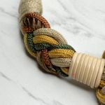 Vintage Rope Hammered Metal Belt Small (S) Boho Braided Artisan Statement 🌾 Brown Photo 5