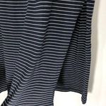VERO MODA New Striped Knit Henley Daina Dress Sleeveless Tie Waist Maxi Navy Photo 8