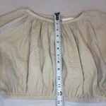 NWOT MABLE Cropped Bloused with Big Billowy Sleeves & Open Back Tan Color Size M Size M Photo 5