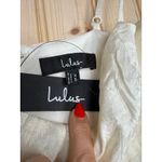 Lulus NWT  Meet for Tea White Jacquard Bustier Midi Dress With Pockets Size XS Photo 6