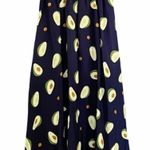 Cellabie Skirt Smiling Avocado Print Midi Novelty Skirt Women's Small One Size Blue Size 2 Photo 8