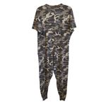 Zenana Outfitters Camo Camouflage Short Sleeve Gray Onesie Romper Jumper Vneck Medium Photo 2