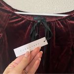 Sanctuary  brick red velvet off the shoulder long sleeve bodysuit NEW SMALL Photo 2