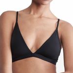 Calvin Klein Women's Black Lightly Lined Triangle Bralette / Size M Photo 0