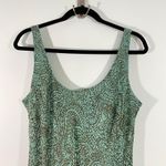 Jones Studio Vintage Y2K 90s Green Paisley Tiered Sleeveless Midi Dress Size 14 Photo 1