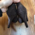 Apostrophe  Brown Faux Suede Heels Size 8 Photo 4