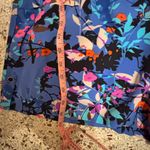 Yumi Kim  Blue Floral Silk "Liz" Romper 3/4 Sleeve Silk With Pockets size medium Photo 6