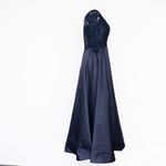 La Femme  - Three Quarter Sleeve Gown with Lace Sheer Back Photo 4