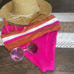 l*space L* Pink Bougainvillea Bikini bottom with color block bandeau - worn 1 time Photo 0