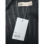 SO Juniors'  Cardigan Size Xs Black Open Front Long Sleeve Pockets Ribbed Cuffs Photo 5