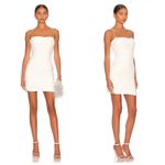 Cinq a Sept Vance Ruched Mini Dress in White Size 8 wedding bride Photo 1