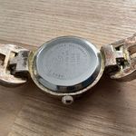 Geneva Elite Ladies Watch Two Tone Scroll Hinged Cuff Bracelet Pearl Dial Photo 5