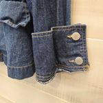 {8} Axcess By Liz Claiborne Military Soldier Jean Jacket Cyber Punk Vintage Blue Photo 5