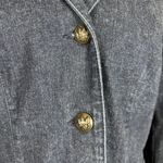 Ralph Lauren  Jeans Co Denim Blazer Jacket Womens Medium Dark Blue Stretch Preppy Photo 10