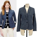 J.Crew Indigo Dot Schoolboy Blazer Navy Blue Polka Dot Size 4 Photo 1