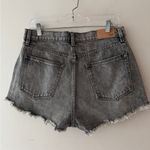 ZARA  Charcoal Grey Wash Denim Distressed Shorts Photo 2