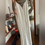 Theia Couture matilda wedding dress mermaid plunging illusion beaded 0 White Photo 2
