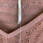 Free People  Parisian Night eyelet accent Vneck bell sleeve Top Color Sayluita 🆕 Photo 11