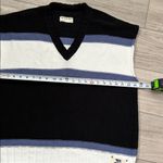 We The Free  Free People Tommi Striped Sweater Vest Black White Purple M Photo 11