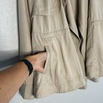 Urban Outfitters Silence+Noise Tencel Khaki Tan Jacket Baggy Boho Neutral Pocket Photo 1