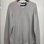 DKNY Gray V-Neck Sweater Classic Knit Photo 0